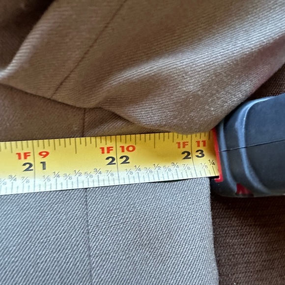 Chaps Brown Tan Pure New Wool Pure Laine Vierge Single Breasted Blazer S… - Picture 14 of 15